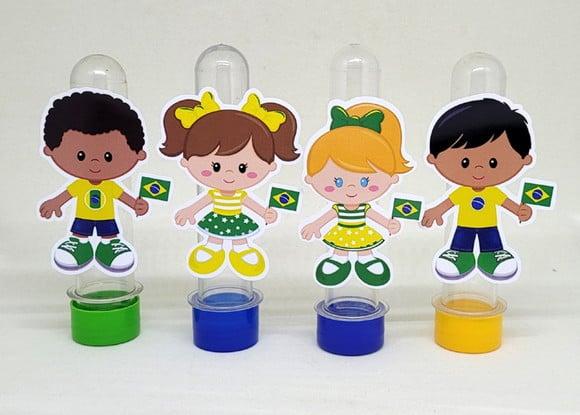 Kit Festa Futebol Brasil com 90 Itens