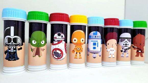 Rótulo para Bola de Sabão Star Wars Cute