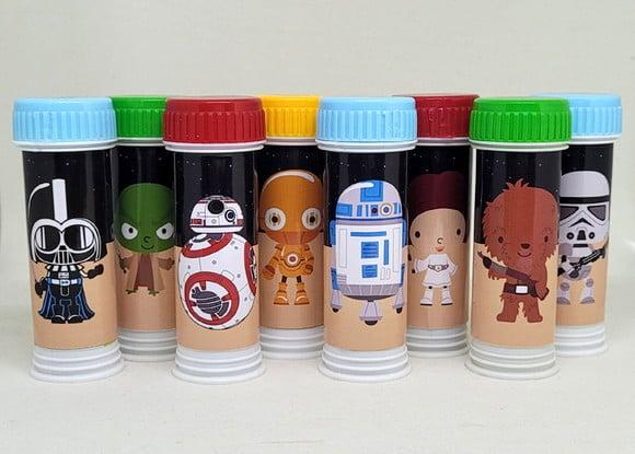 Rótulo para Bola de Sabão Star Wars Cute