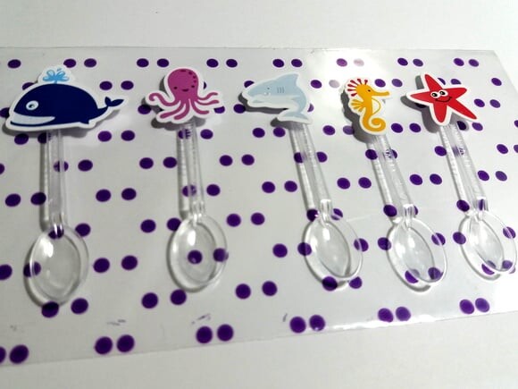 Kit 30 Colherzinhas Fundo Do Mar