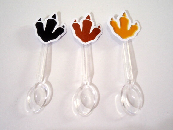 Kit 30 Colherzinhas Pegadas Dinossauro