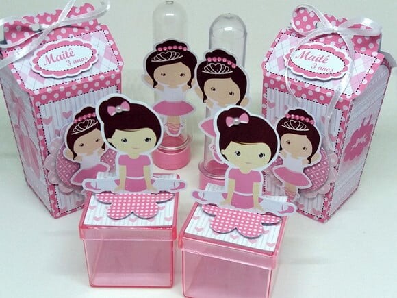 Kit Bailarina Rosa com 50 itens