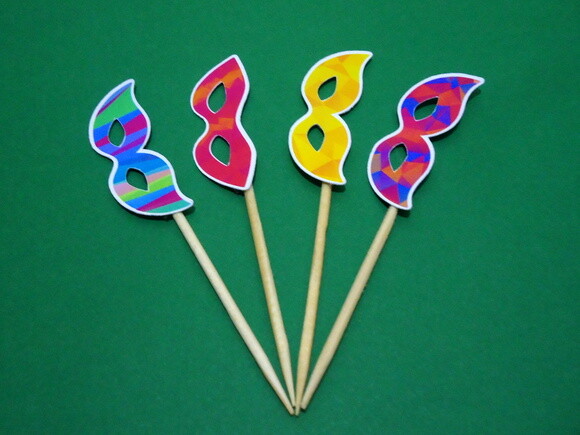 Kit Toper para Docinho Máscara Carnaval