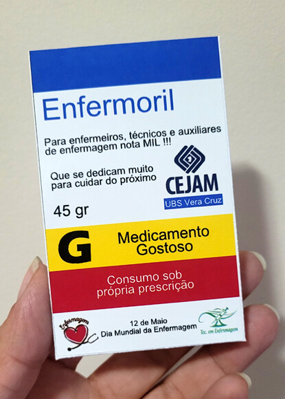 Kit 20 Caixas para Kit Kat Dia Mundial da Enfermagem - Enfermeiro