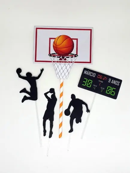 Topo de Bolo Basquete