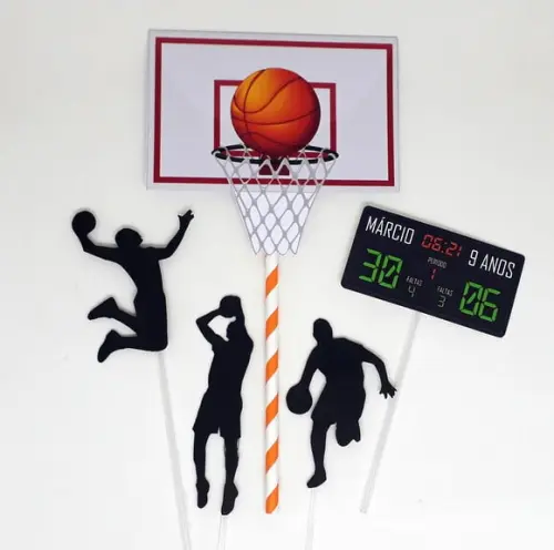 Topo de Bolo Basquete