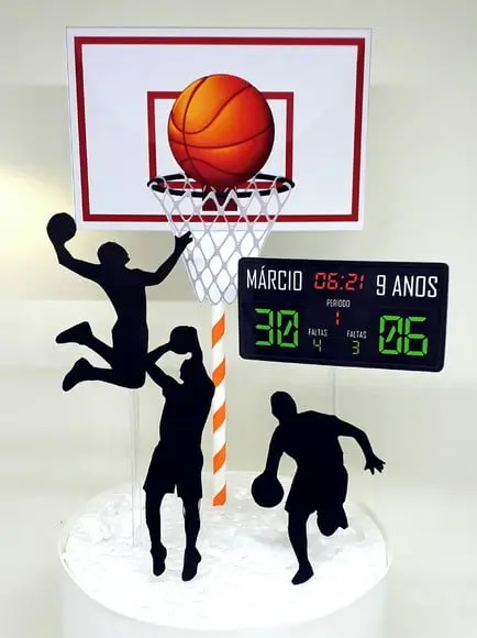 Topo de Bolo Basquete
