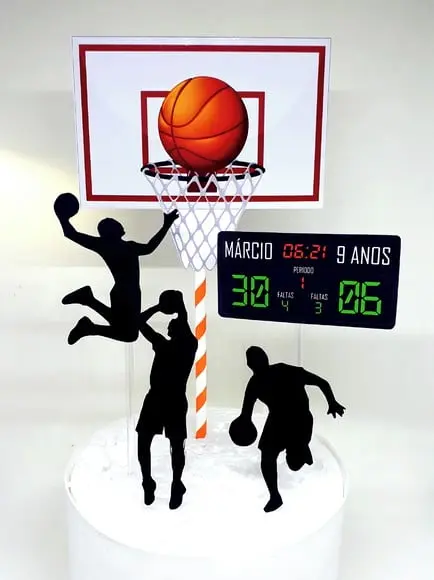 Topo de Bolo Basquete