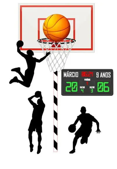 Topo de Bolo Basquete