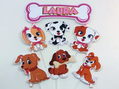 Topo de Bolo Cachorros