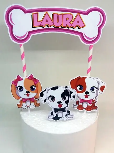 Topo de Bolo Cachorros