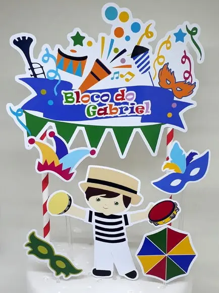 Topo de Bolo Carnaval