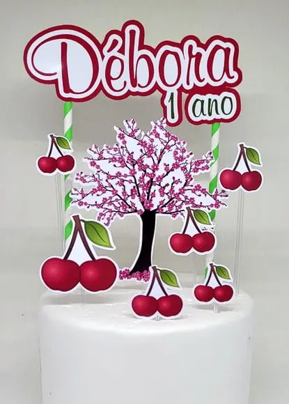 Topo de Bolo Cereja