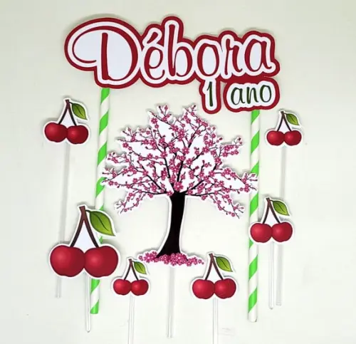 Topo de Bolo Cereja