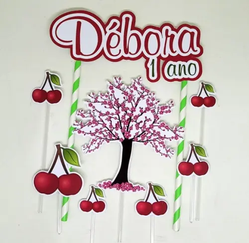 Topo de Bolo Cereja