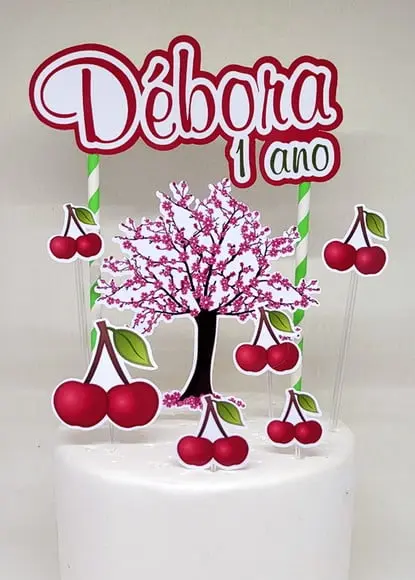 Topo de Bolo Cereja