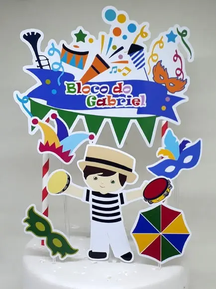 Topo de Bolo Carnaval