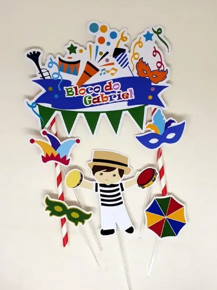 Topo de Bolo Carnaval