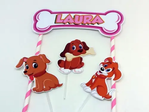 Topo de Bolo Cachorros