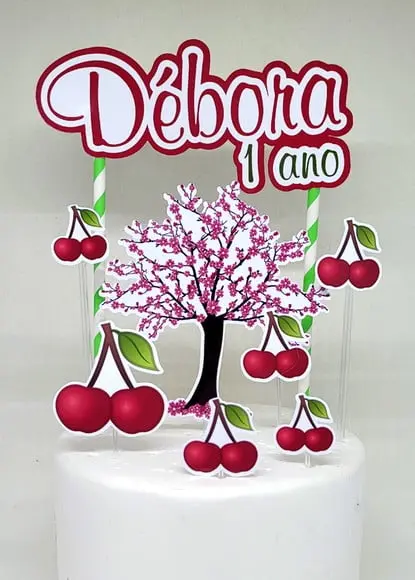 Topo de Bolo Cereja