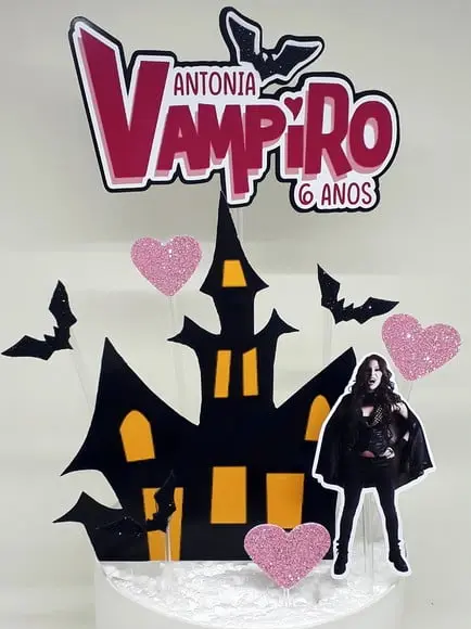 Topo de Bolo Chica Vampiro