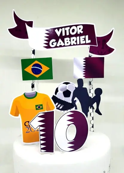 Topo de Bolo Copa 2022