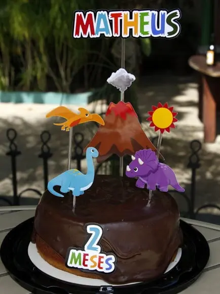 Topo De Bolo Dinossauro