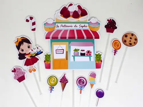 Topo de Bolo nº 2 Confeitaria / Pâtisserie