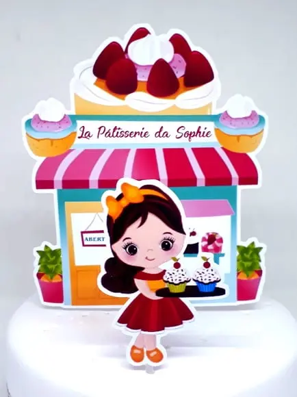 Topo de Bolo nº 1 Confeitaria / Pâtisserie