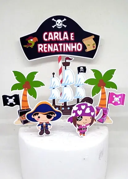 Topo de Bolo Pirata