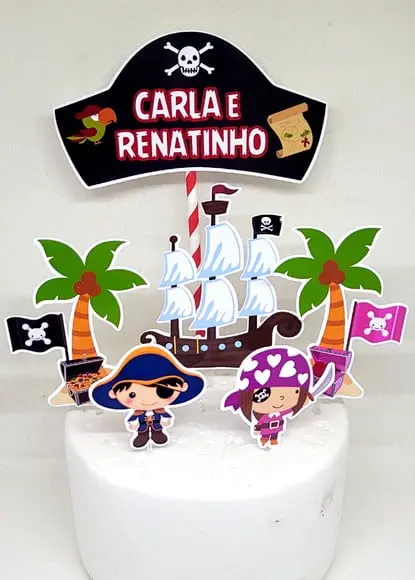 Topo de Bolo Pirata