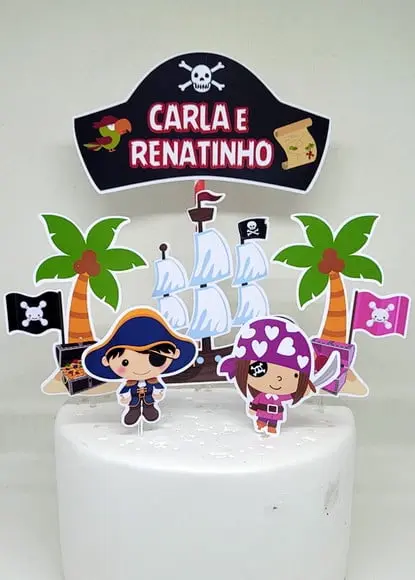 Topo de Bolo Pirata