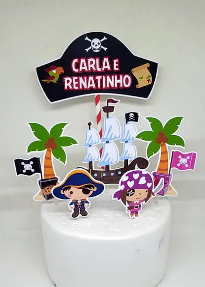Topo de Bolo Pirata