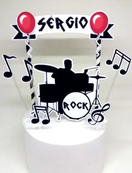 Topo de Bolo Rock