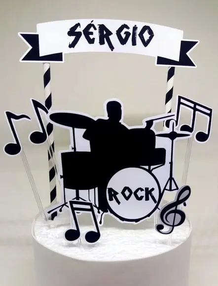 Topo de Bolo Rock