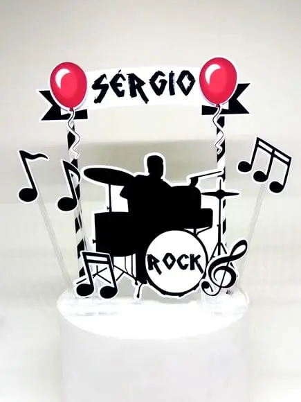 Topo de Bolo Rock