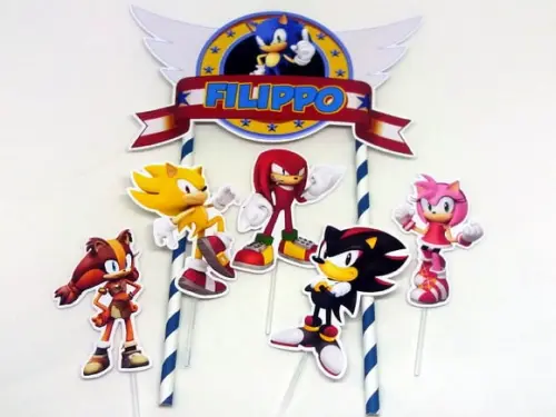 Topo de Bolo Sonic