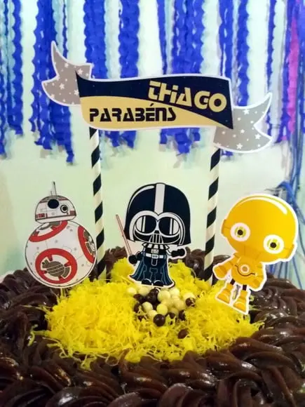 Topo de Bolo Star Wars
