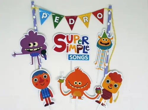 Topo de Bolo Super Simple Songs Modelo 2