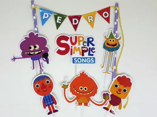 Topo de Bolo Super Simple Songs Modelo 2