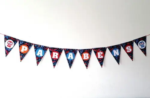 Bandeirinha Viva a Vida É Uma Festa