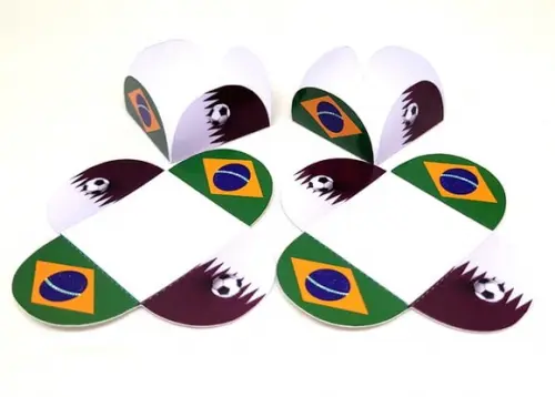 Kit Forminha + Toper Docinho Copa 2022= 60 Itens