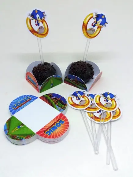 Kit Forminha Toper Docinho 60 itens Sonic