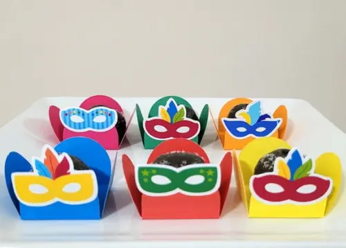 Kit Forminhas para Docinhos Máscara Carnaval