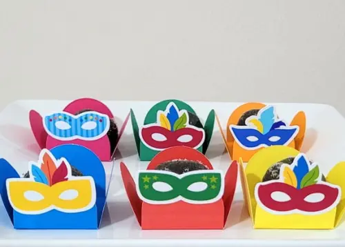 Kit Forminhas para Docinhos Máscara Carnaval