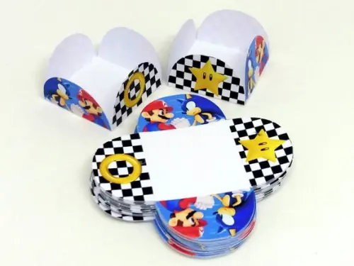 Kit Forminhas para Docinhos Sonic e Mario Kart
