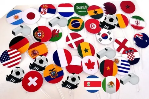 Kit Toper para Docinho Bandeiras Países Copa 2022