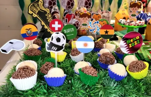 Kit Toper para Docinho Bandeiras Países Copa 2022