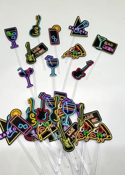 Kit Toper para Docinho Neon