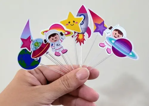 Kit Toper para Docinhos Astronauta Meninas
